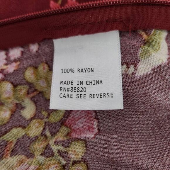 Rachel Roy Burgundy Floral Cropped One Shoulder Top NWT Size XS Floral Top - Picture 6 of 8